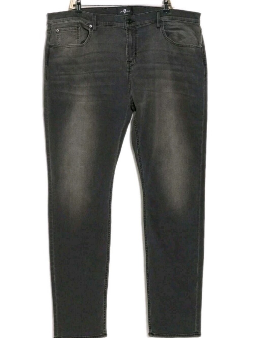 7 For All Mankind Mens Size 28 Paxtyn Squiggle Skinny Jeans Black Onyx Msrp $208